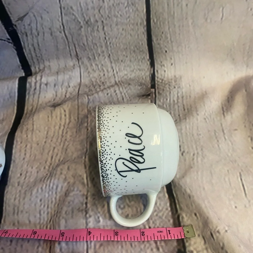 5/$20 Pier 1 Imports‎ Holiday Sentiment Stackable Mugs Set of 2 Replacement Cups
